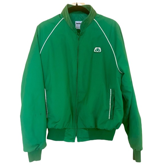 American Vintage Other - 80s Curduroy Collar Green Retro Vintage Swingster Athletic Track Jacket